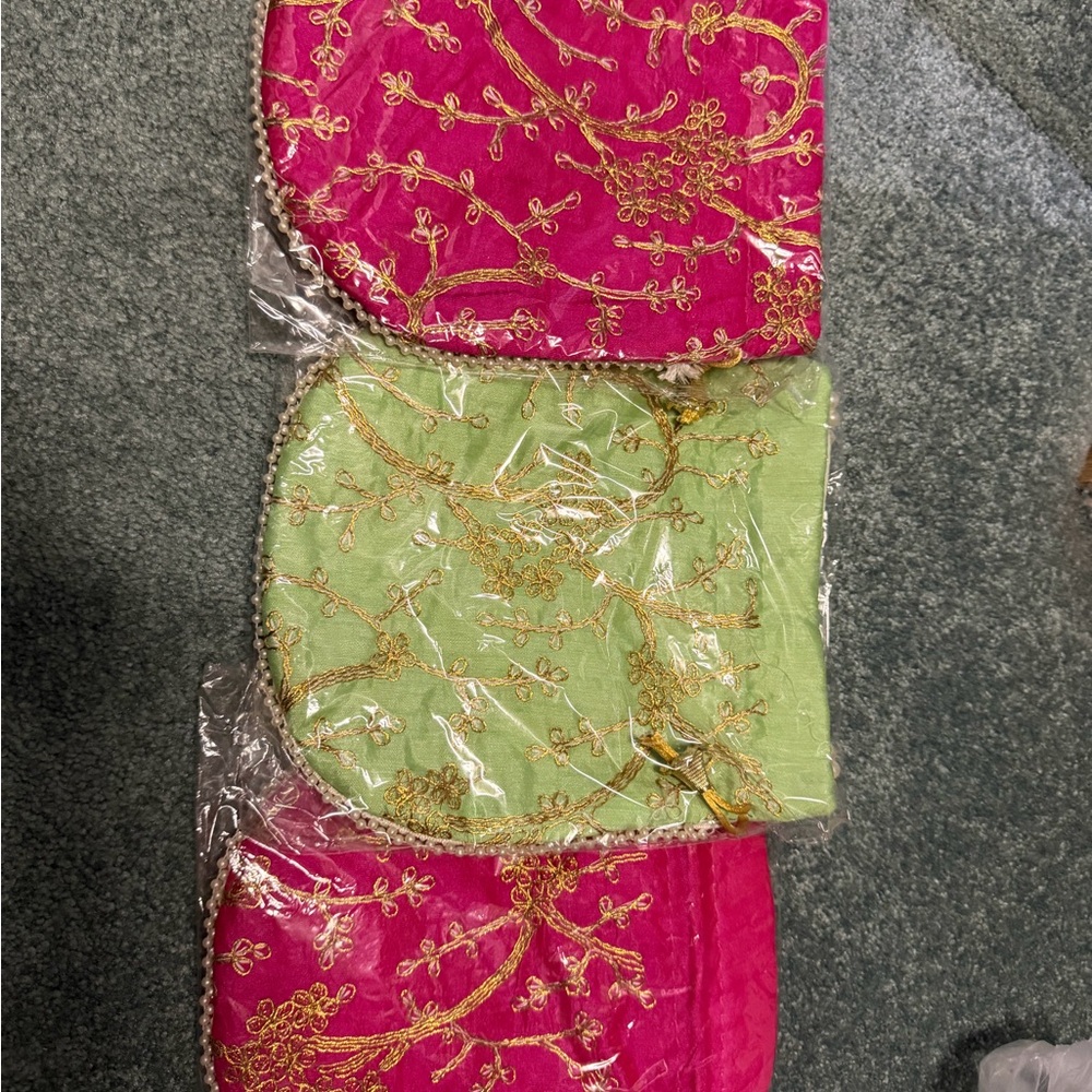 Set of 3- Embroidered Clutches